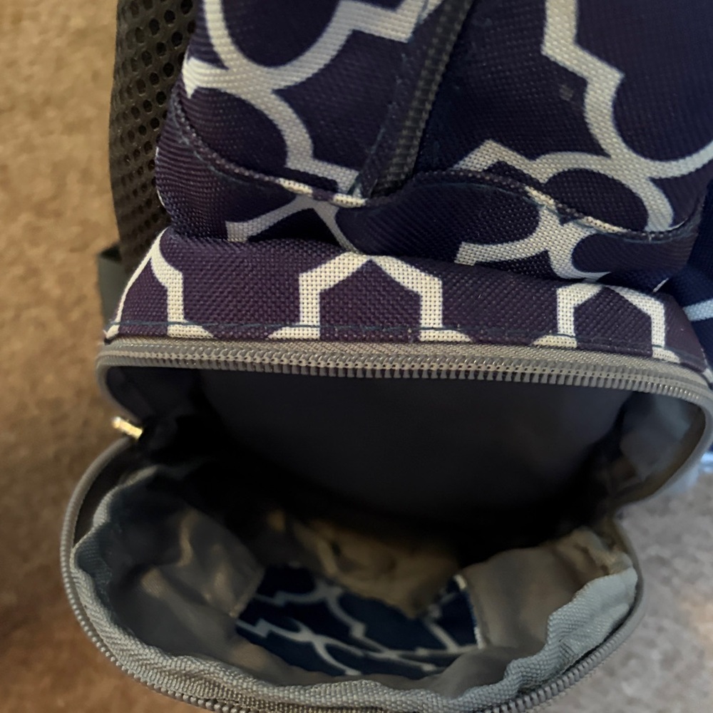 Navy Geometric Pattern Diaper Bag - image 15